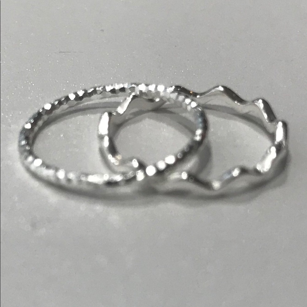 🆕 set of 2 sterling silver knuckle midi rings